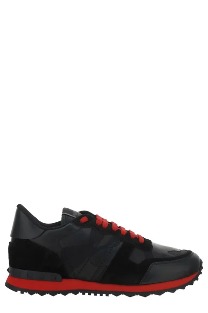 Valentino Garavani Rockrunner Camouflage Lace-Up Sneakers