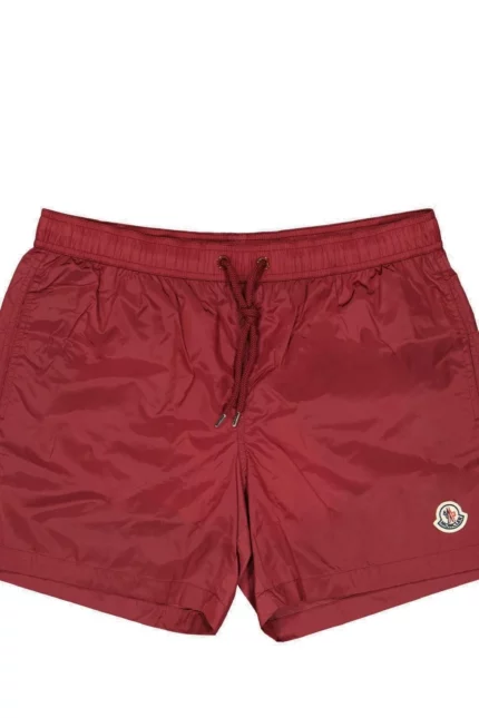Moncler Logo Patch Drawstring Swim Shorts