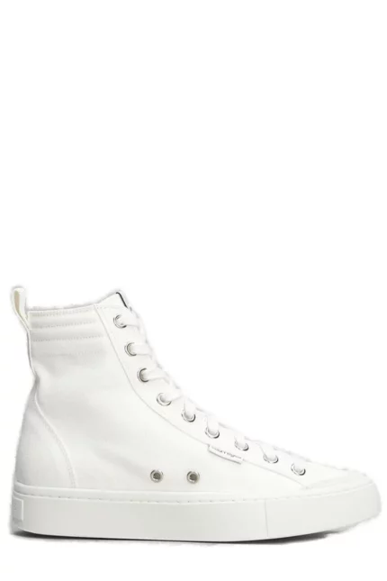 Courrèges Canvas 01 Mid Lace-Up Sneakers