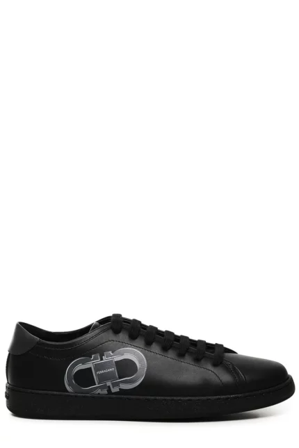 Ferragamo Double Gancini Lace-Up Sneakers