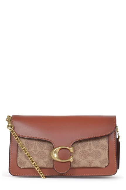Coach Tabby Signature Chain Clutch Bag