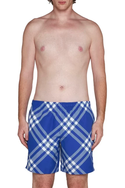 Burberry Check Printed Swim Shorts
