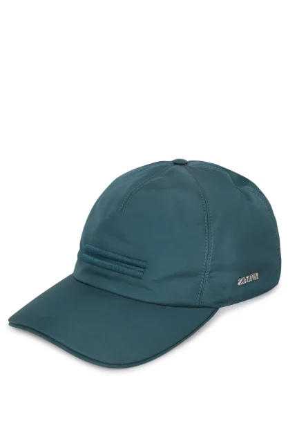 Zegna Elasticated Strap Embroidered-Motif Cap