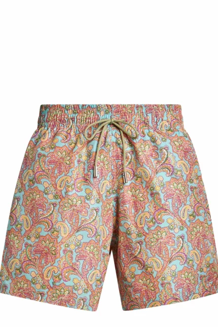 Etro Floral Printed Drawstring Swim Shorts