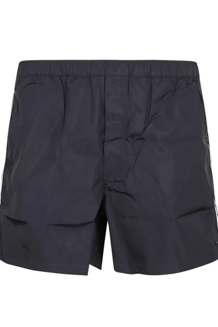 Valentino Stud Detailed Contrasting Trim Swim Shorts