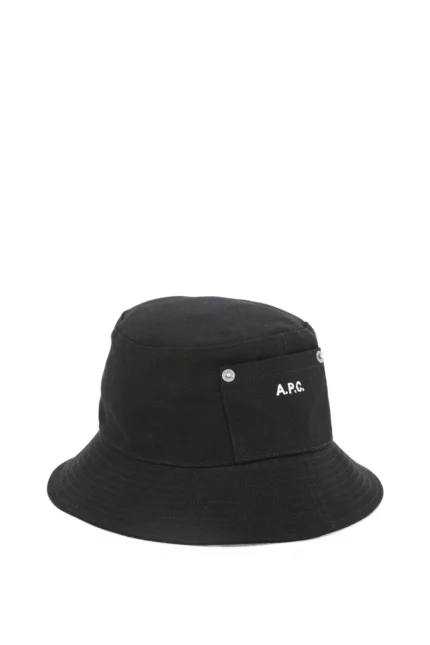 A.P.C. Logo-Embroidered Wide Brim Bucket Hat
