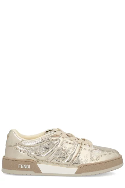 Fendi Metallic Low-Top Sneakers