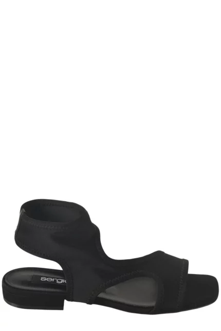 Sergio Rossi Sr Jane Cut-Out Flat Sandals