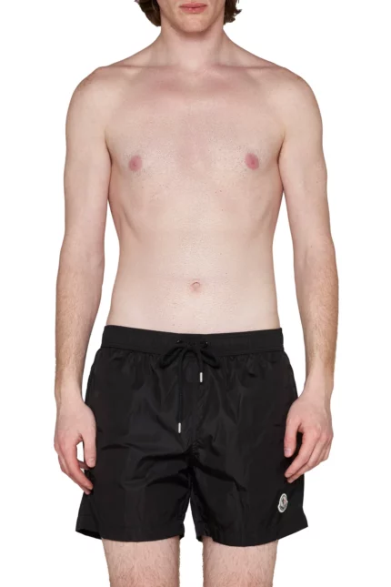 Moncler Logo Patch Swim Shorts