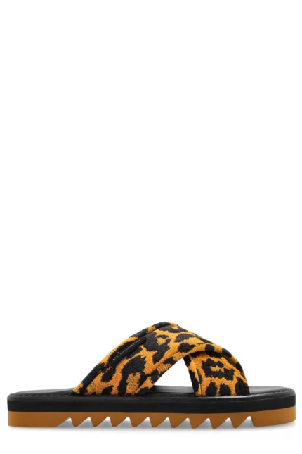 Stella McCartney Sneak-Elyse Leopard Twisted Sandals