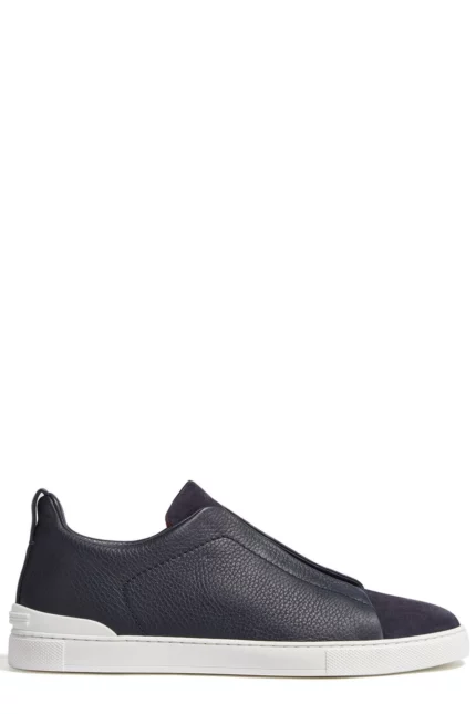 Zegna Triple Stitch Round-Toe Sneakers
