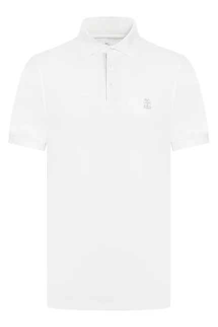 Brunello Cucinelli Logo Printed Short-Sleeved Polo Shirt