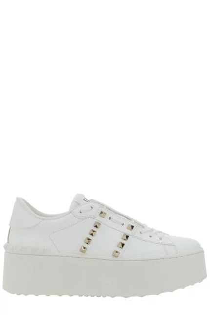 Valentino Garavani Rockstud Untitled Lace-Up Sneakers