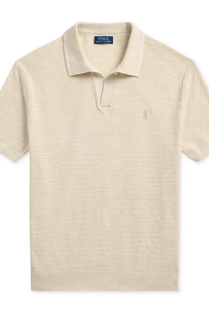 Men's Textured Cotton-Linen Sweater