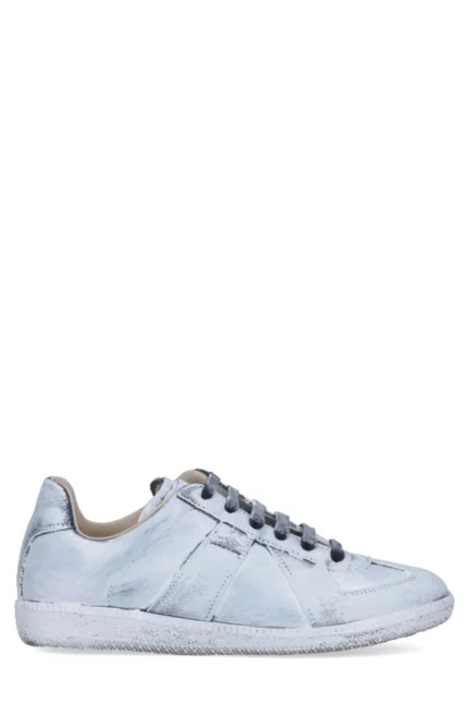 Maison Margiela Paint Effect Lace-Up Sneakers