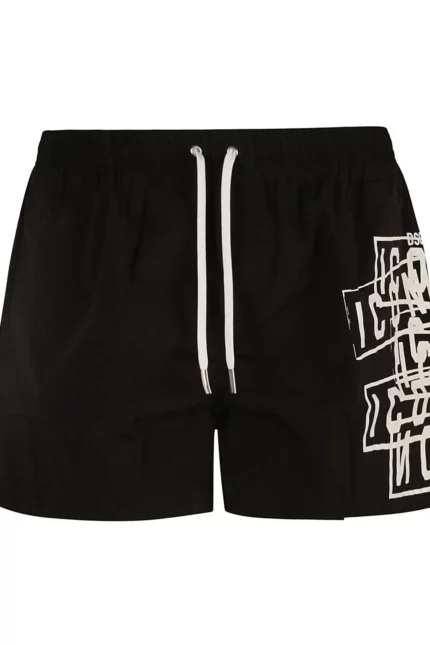 Dsquared2 Icon Logo-Printed Drawstring Swim Shorts