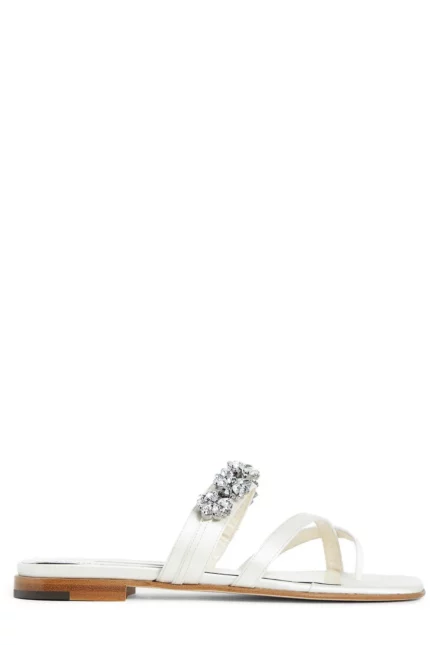 Manolo Blahnik Perlusa Embellished Sandals