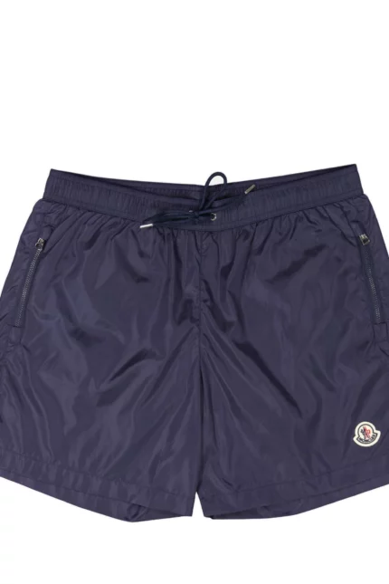 Moncler Logo Patch Drawstring Swim Trunks