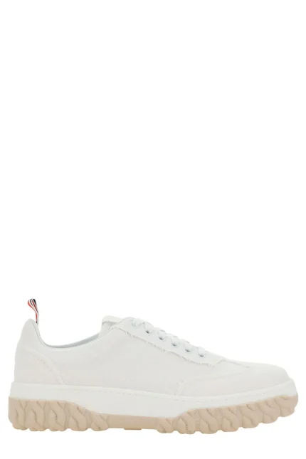 Thom Browne Frayed Edge Low-Top Sneakers