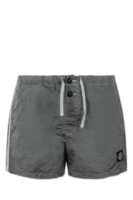 Stone Island Compass Patch Mid-Rise Swim Shorts
