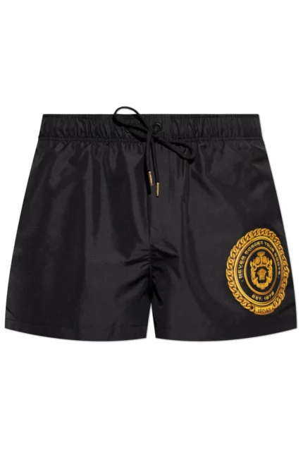 Versace Logo-Printed Drawstring Swim Shorts