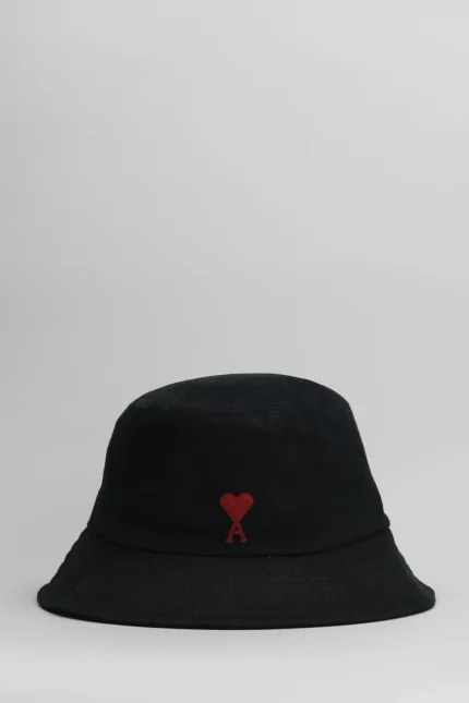 AMI Paris Ami de Coeur Embroidered Bucket Hat