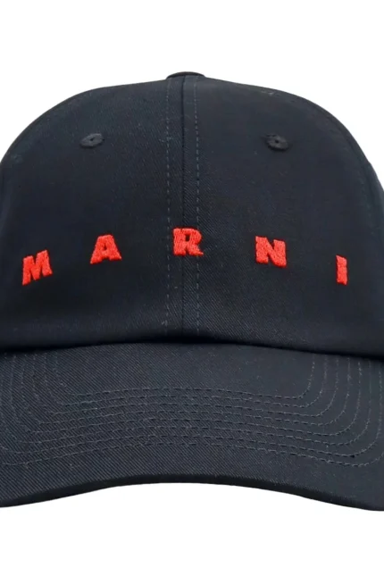 Marni Logo Embroidered Curved-Peak Baseball Cap
