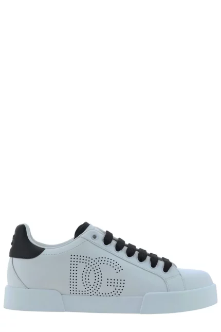 Dolce & Gabbana Portofino DG Logo Perforated Sneakers