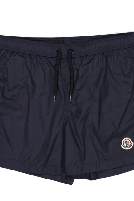 Moncler Logo Patch Drawstring Swim Shorts