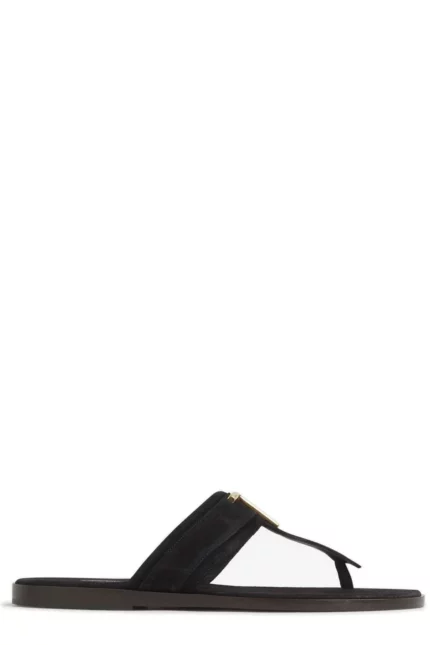 Tom Ford Logo-Plaque Slip-On Thong Sandals