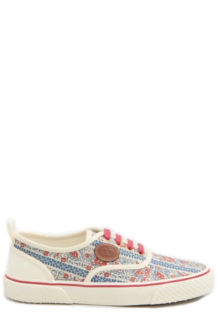 Valentino Nojoke Logo Patch Lace-Up Sneakers