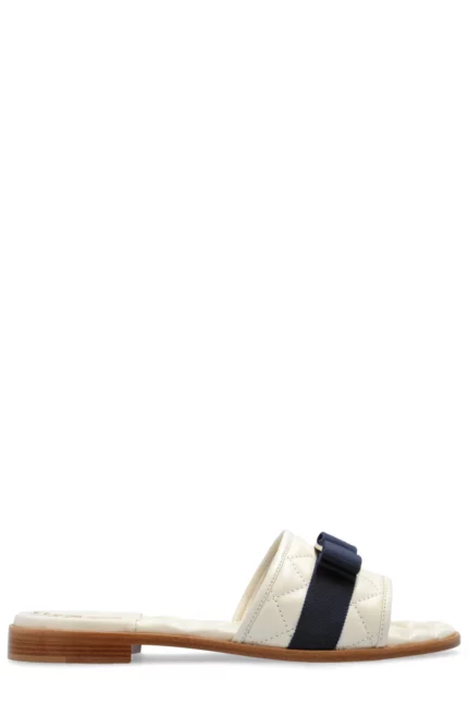Ferragamo Vara Bow Quilted Slides