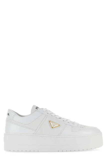Prada Downtown Bold Logo Plaque Sneakers