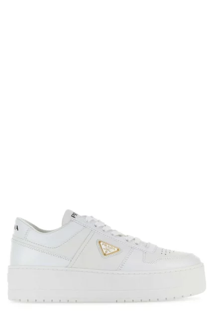 Prada Downtown Bold Logo Plaque Sneakers