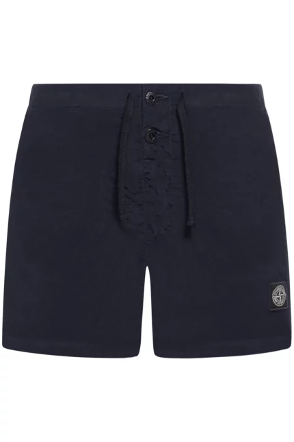 Stone Island Compass Patch Mid-Rise Swim Shorts