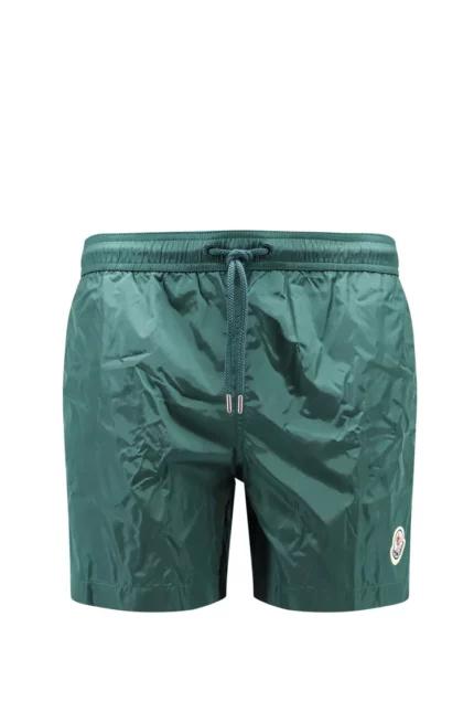 Moncler Logo Patch Drawstring Swim Shorts