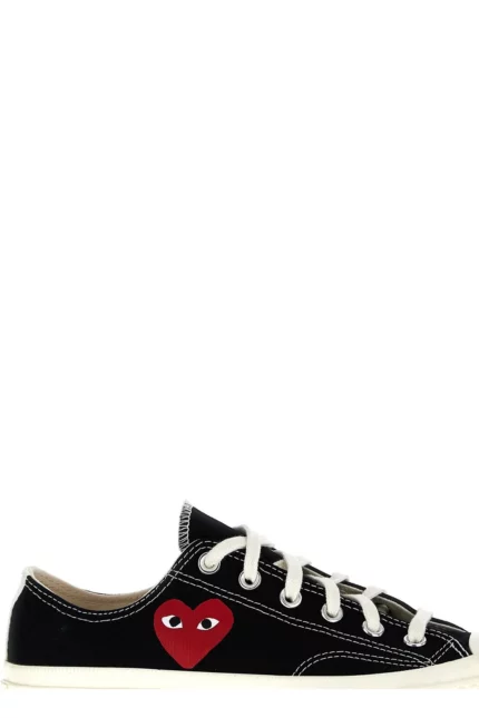 Comme des Garcons Play Round Toe Lace-Up Sneakers