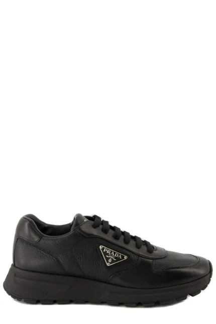 Prada Triangle-Logo Lace-Up Sneakers