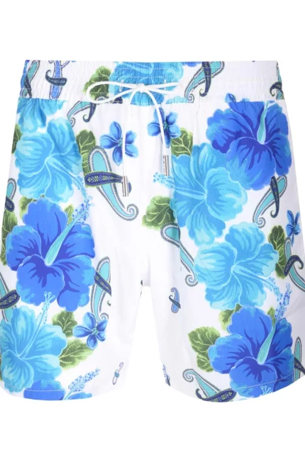 Etro Floral Paisley Printed Drawstring Swim Shorts
