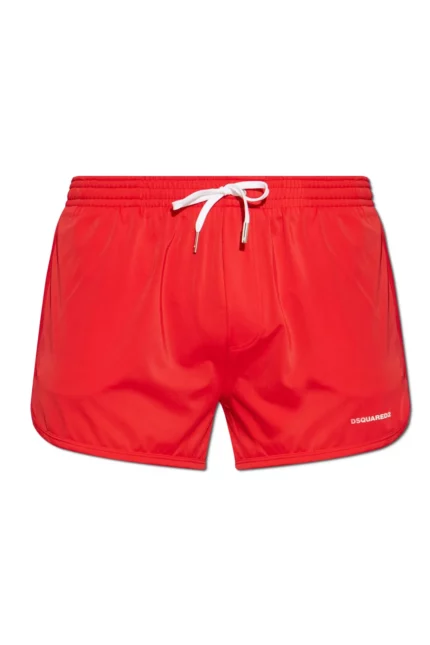 Dsquared2 Logo Printed Drawstring Swim Shorts
