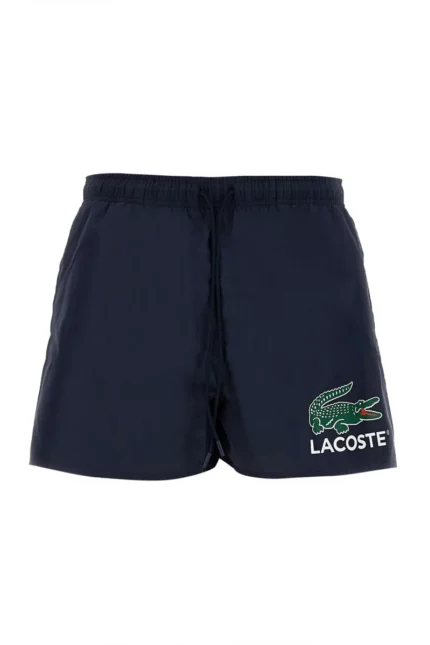 Lacoste Logo-Printed Drawstring Swim Shorts