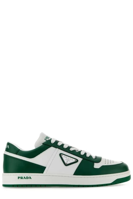 Prada Logo Patch Lace-Up Sneakers