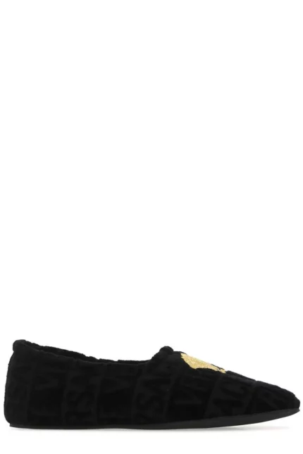 Versace Logo Monogram Medusa Detailed Slippers