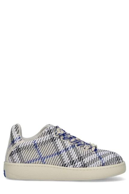 Burberry Box Checked Lace-Up Sneakers