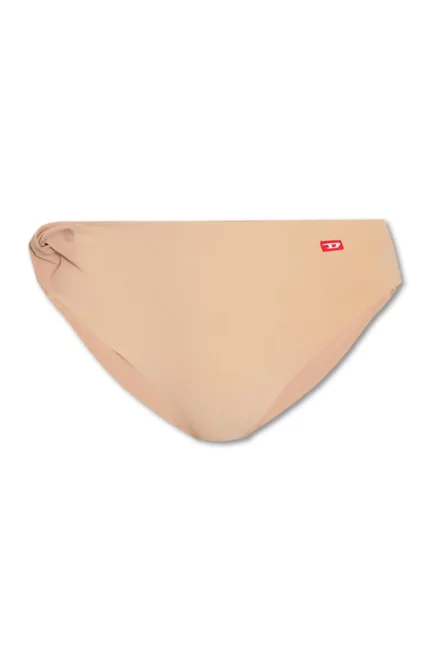 Diesel BFPN-Aishtwist Logo Patch Bikini Bottoms
