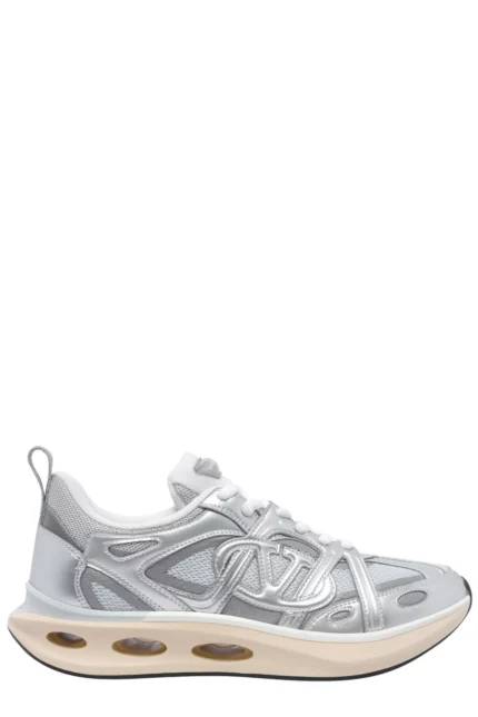 Valentino VLogo Metallic Effect Almond Toe Sneakers
