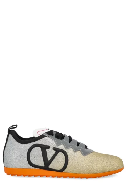 Valentino Logo Patch Lace-Up Sneakers