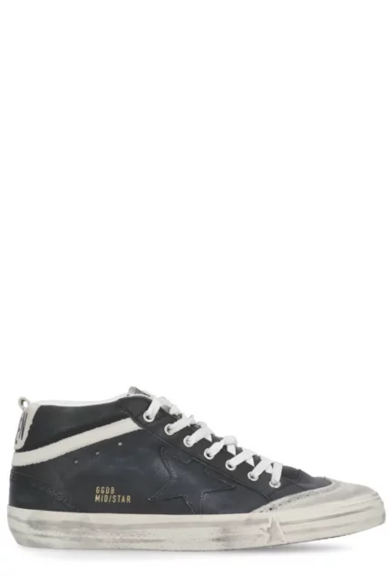 Golden Goose Deluxe Brand Mid Star Lace-Up Sneakers
