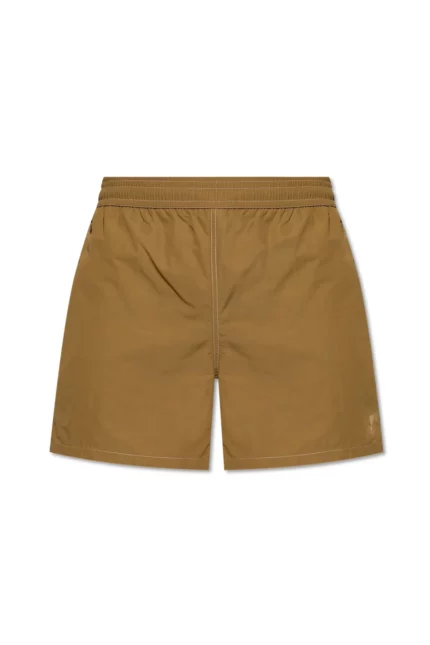 AMI Paris Loden Ami de Coeur Beach Shorts