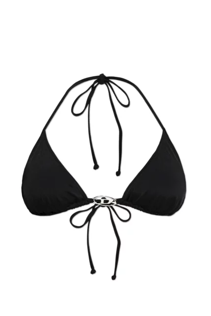 Diesel Sees T Dnm Logo Plaque Bikini Top